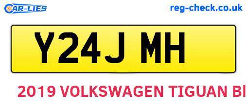 Y24JMH are the vehicle registration plates.