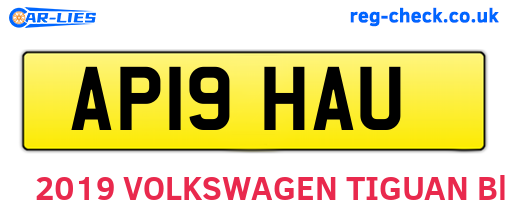 AP19HAU are the vehicle registration plates.