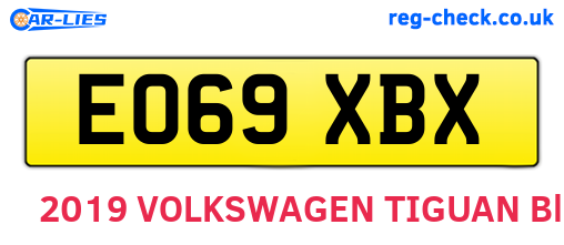 EO69XBX are the vehicle registration plates.
