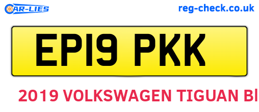 EP19PKK are the vehicle registration plates.