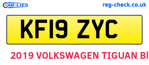 KF19ZYC are the vehicle registration plates.