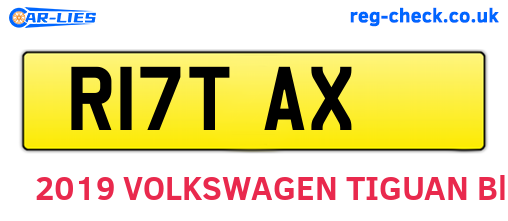 R17TAX are the vehicle registration plates.
