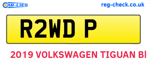 R2WDP are the vehicle registration plates.