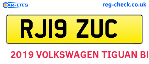 RJ19ZUC are the vehicle registration plates.