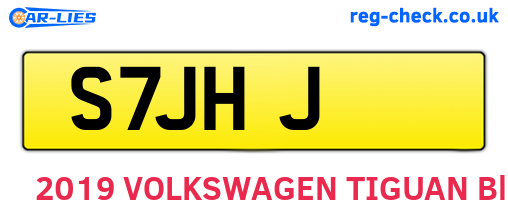 S7JHJ are the vehicle registration plates.