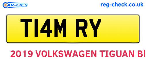 T14MRY are the vehicle registration plates.