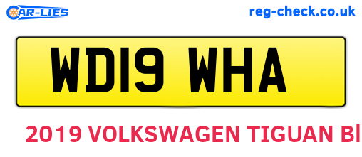 WD19WHA are the vehicle registration plates.