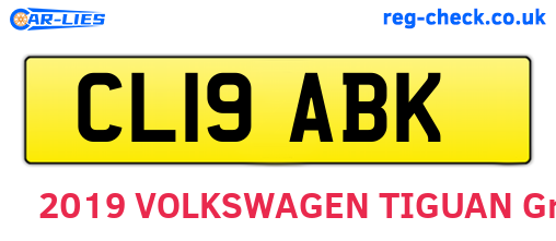CL19ABK are the vehicle registration plates.