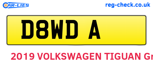 D8WDA are the vehicle registration plates.