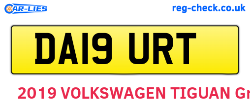 DA19URT are the vehicle registration plates.