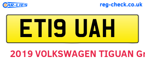 ET19UAH are the vehicle registration plates.