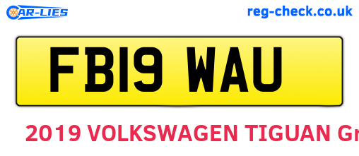 FB19WAU are the vehicle registration plates.