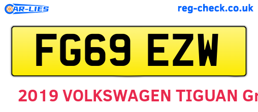 FG69EZW are the vehicle registration plates.
