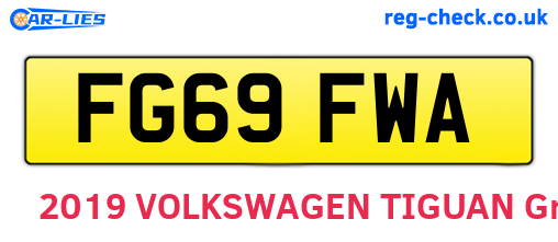 FG69FWA are the vehicle registration plates.