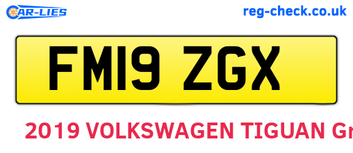 FM19ZGX are the vehicle registration plates.