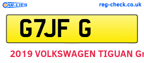G7JFG are the vehicle registration plates.