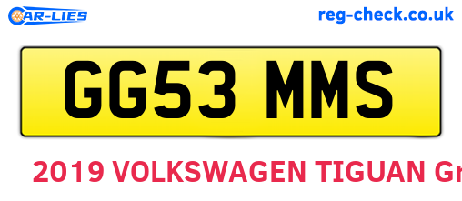 GG53MMS are the vehicle registration plates.