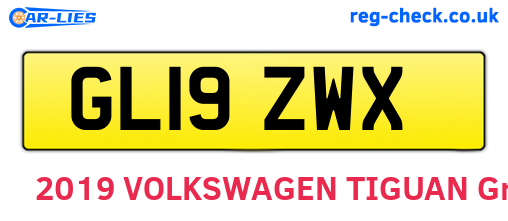 GL19ZWX are the vehicle registration plates.