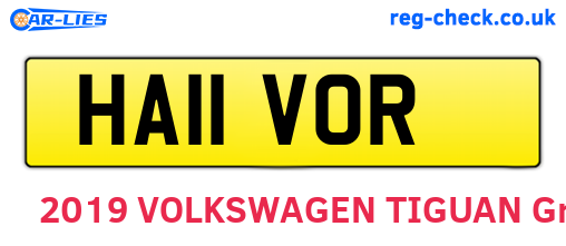 HA11VOR are the vehicle registration plates.