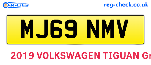 MJ69NMV are the vehicle registration plates.