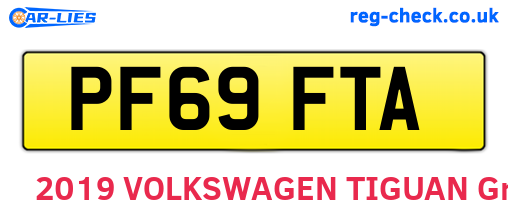 PF69FTA are the vehicle registration plates.