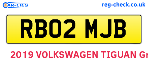 RB02MJB are the vehicle registration plates.