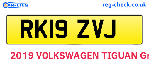 RK19ZVJ are the vehicle registration plates.