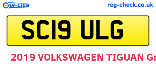 SC19ULG are the vehicle registration plates.