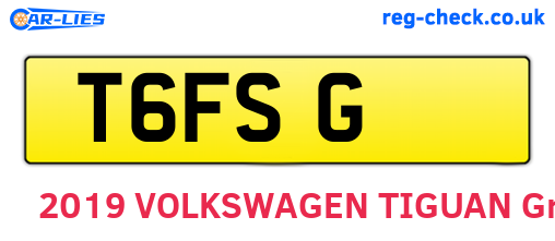 T6FSG are the vehicle registration plates.