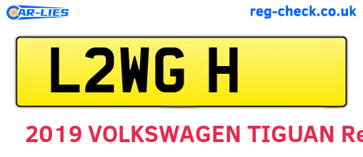 L2WGH are the vehicle registration plates.
