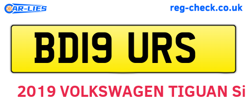 BD19URS are the vehicle registration plates.