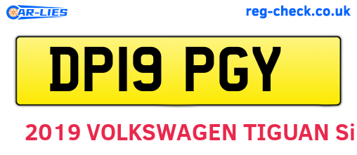 DP19PGY are the vehicle registration plates.