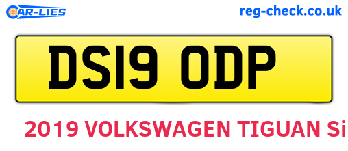 DS19ODP are the vehicle registration plates.