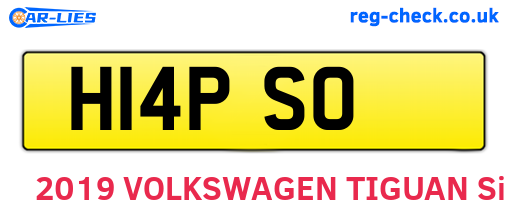 H14PSO are the vehicle registration plates.