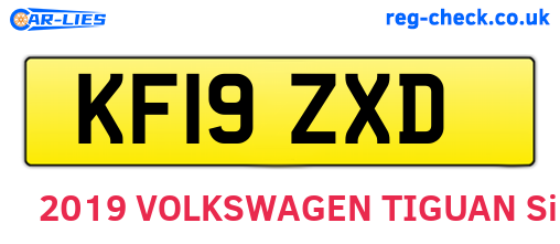 KF19ZXD are the vehicle registration plates.