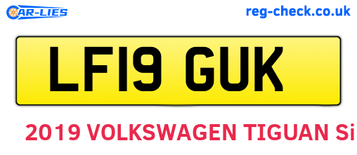 LF19GUK are the vehicle registration plates.