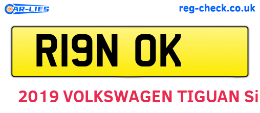 R19NOK are the vehicle registration plates.