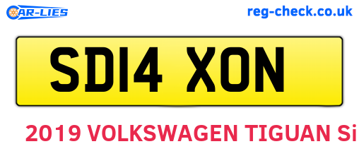 SD14XON are the vehicle registration plates.