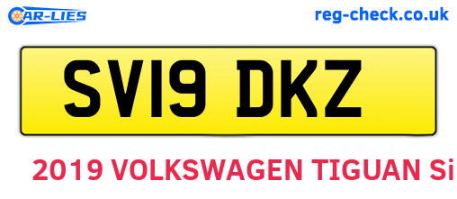 SV19DKZ are the vehicle registration plates.
