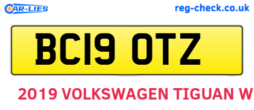 BC19OTZ are the vehicle registration plates.