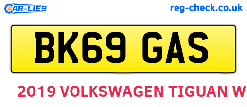 BK69GAS are the vehicle registration plates.