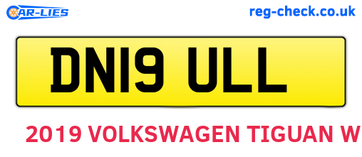 DN19ULL are the vehicle registration plates.