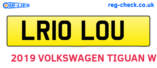 LR10LOU are the vehicle registration plates.