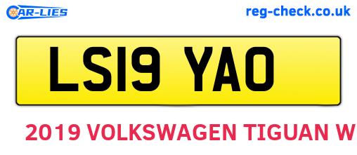 LS19YAO are the vehicle registration plates.