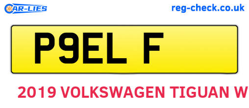 P9ELF are the vehicle registration plates.