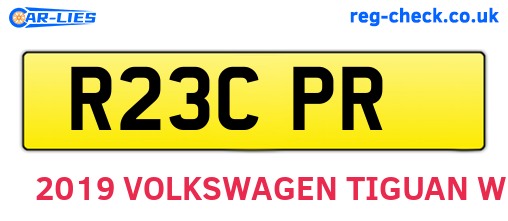R23CPR are the vehicle registration plates.
