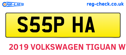 S55PHA are the vehicle registration plates.