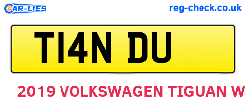 T14NDU are the vehicle registration plates.