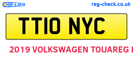 TT10NYC are the vehicle registration plates.