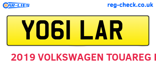 YO61LAR are the vehicle registration plates.